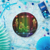Party-Mädchen-moderne Trendy Neonlichter Pappteller (Party)