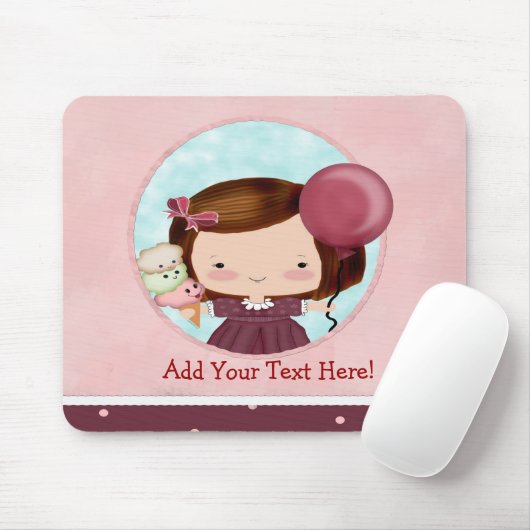 Party-Mädchen Mousepad (Mit Mouse)
