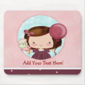 Party-Mädchen Mousepad (Vorne)