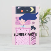 PARTY-MÄDCHEN- UND KATZE-NIEDLICHE INVITATIONEN EINLADUNG (Stehend Vorderseite)