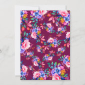 Party Magenta Einladung (Rückseite)