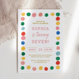 Party Malerei Girl Malerei Geburtstag Kinder Einladung