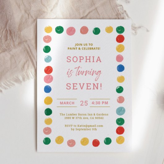 Party Malerei Girl Malerei Geburtstag Kinder Einladung