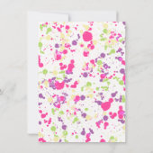 Party Malerei Rosa und Lila Einladung (Rückseite)