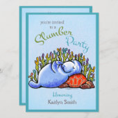 Party-Manatee-Turtle-Off-Leash-Art™ Einladung (Vorne/Hinten)