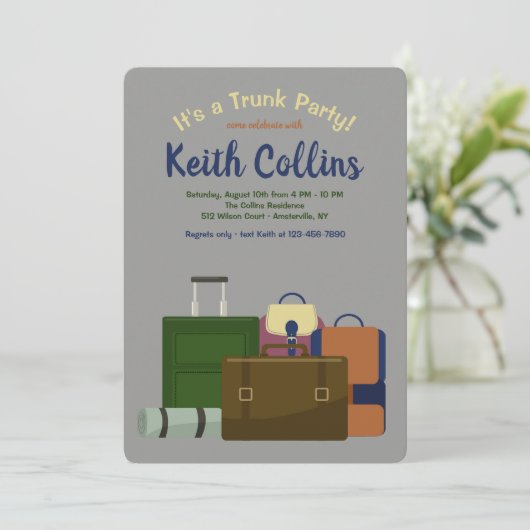 Party (männlich) Einladung (Stehend Vorderseite)