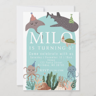 Party (Meer) Tiere Einladung zum Geburtstag