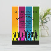 Party Menschen Abschluss Einladung (Stehend Vorderseite)