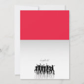 Party Menschen Silhouetten Einladung (Rückseite)