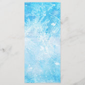 Party Menu "Frost Ice Winter Wonderland Snowflake" Menükarte (Rückseite)