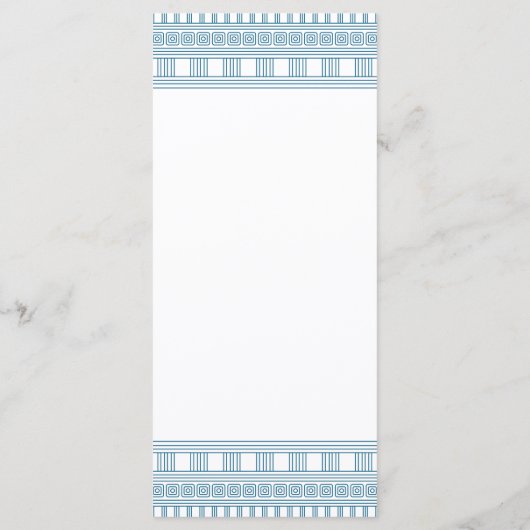 Party-Menü mit griechischem oder römischem Party Menükarte (Rückseite)