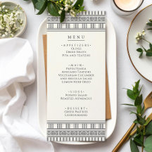 Party-Menü mit griechischem oder römischem Party