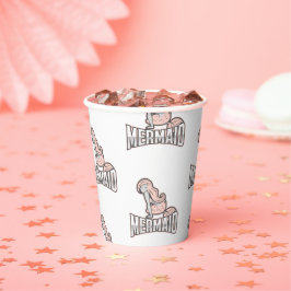 Party Mermaids Geburtstag Pink Paper Cups Pappbecher