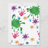 Party Messy Painting Girl Geburtstag Einladung (Rückseite)