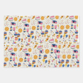 PARTY METERIAL ALL AWrapping Paper Flat Sheet SE Geschenkpapier Set (Vorderseite 3)