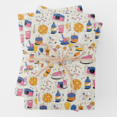 PARTY METERIAL ALL AWrapping Paper Flat Sheet SE Geschenkpapier Set (Beispiel)