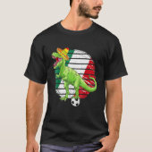 Party Mexican Flag Boys Dinosaur Trex Soccer T T-Shirt (Vorderseite)
