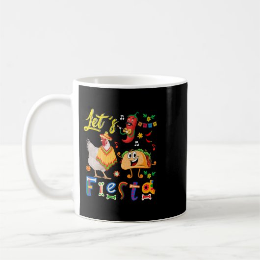 Party mexicanisches Huhn mit Sombrero-Taco-Chili S Kaffeetasse (Links)