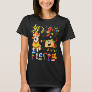 Party Mexikanischer Corgi Mit Sombrero Taco Chili T-Shirt