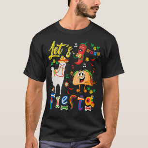Party Mexikanischer Llama mit Sombrero Taco Chili  T-Shirt
