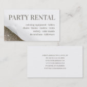 Party Mietmaterial Decke Glitzer Ecke geklappt Visitenkarte (Vorne/Hinten)