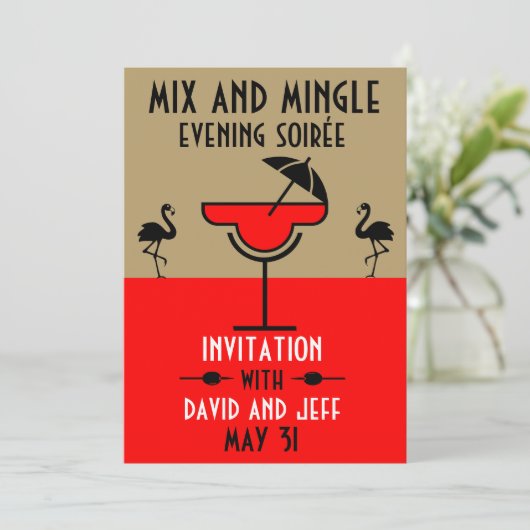 Party mischen einladung (Stehend Vorderseite)