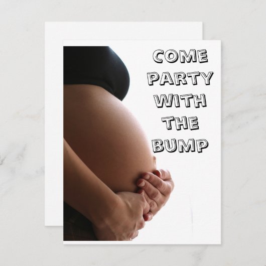 Party mit Babydusche Einladung (Vorne/Hinten)