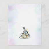 Party mit blühenden Blumen - Einladung zum Brautpa (Rückseite)