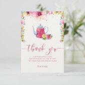 Party mit Blumenmoor Dankeskarte (Stehend Vorderseite)