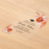 Party mit Blumenmuster in Aquarell Abschluss Acryleinladungen (Ablage )