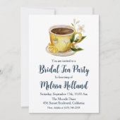 Party mit botanischem Gartentee Brautparty Einladung (Vorderseite)