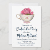 Party mit botanischem Gartentee Brautparty Einladung (Vorderseite)