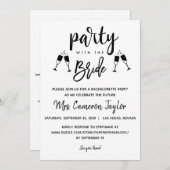 Party mit Bride Bachelorette Details laden ein Einladung (Vorne/Hinten)