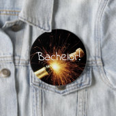 Party mit Champagnerflasche Button (Beispiel)