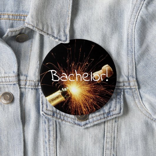 Party mit Champagnerflasche Button (Beispiel)