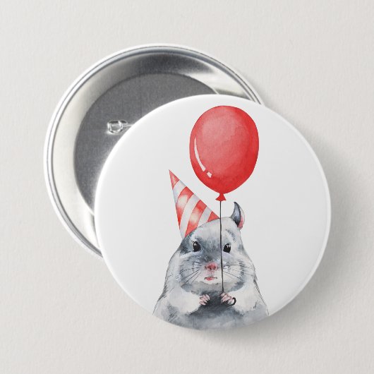 Party mit Chinchilla Button (Vorne & Hinten)