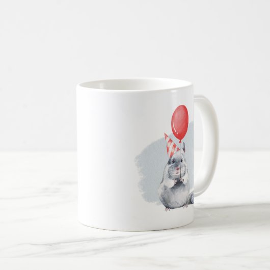 Party mit Chinchilla Kaffeetasse (VorderseiteRechts)