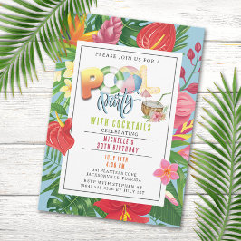 Party mit Cocktails Geburtstagsparty Einladung