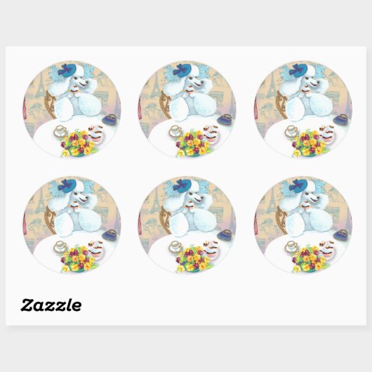 Party mit Cupcakes Runder Aufkleber (Blatt)