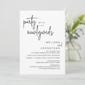 Party mit den Neugeborenen, Hochzeitsessen Einladung (Stehend Vorderseite)