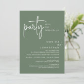 Party mit den Neugeborenen, Hochzeitsessen Einladung (Stehend Vorderseite)