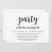 Party mit den Neuvermählten, Hochzeitsessen Einladung (Vorne/Hinten)