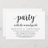 Party mit den Neuvermählten, Hochzeitsessen Einladung (Vorne/Hinten)