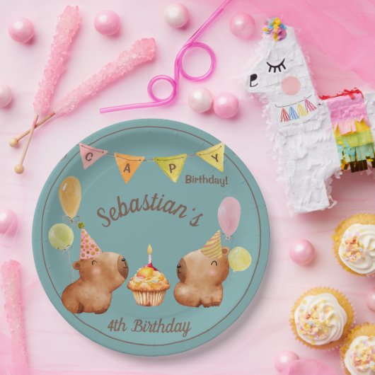 Party mit der Capybara Pappteller (Party)