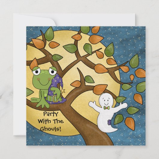 Party mit der Ghouls-Halloween-Einladung Einladung (Vorderseite)