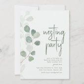 Party mit Eucalyptus Einladung (Vorderseite)