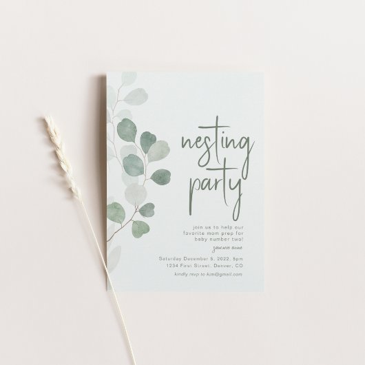 Party mit Eucalyptus Einladung