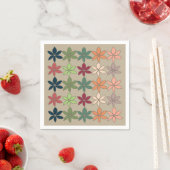 Party mit farbenfrohen Blumenmuster Serviette (Beispiel)