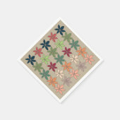 Party mit farbenfrohen Blumenmuster Serviette (Ecke)