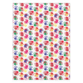 Party mit farbigen Handdrucken für Kinder Tischdecke (Vorderseite)